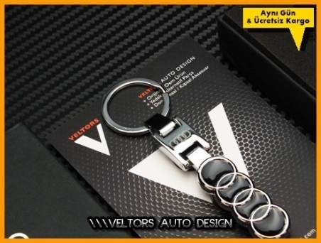 Audi Logo Amblem Özel Krom Audi Anahtarlık