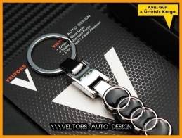Audi Logo Amblem Özel Krom Audi Anahtarlık