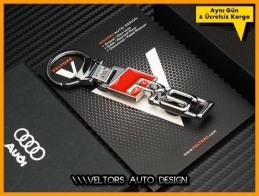 Audi A1 Logo Amblem RS1 Özel Krom Anahtarlık