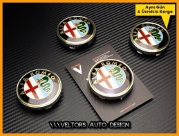 Alfa Romeo Jant Göbeği Göbek Kapak Seti