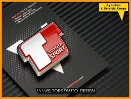 Toyota Sport Bagaj Yazı Logo Amblem