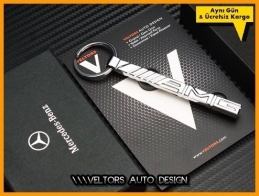 Mercedes AMG Yeni Nesil Logo Amblem Özel Krom AMG Anahtarlık