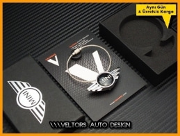 Mini Logo Amblem Özel Krom Mini Anahtarlık