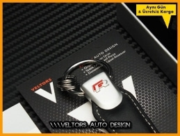 VW R Line R Logo Amblem Özel Deri Anahtarlık