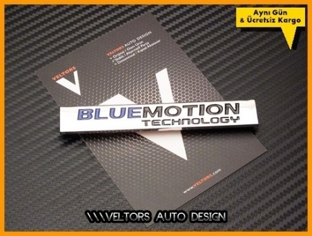 VW BlueMotion Bagaj Yazı Logo Amblem