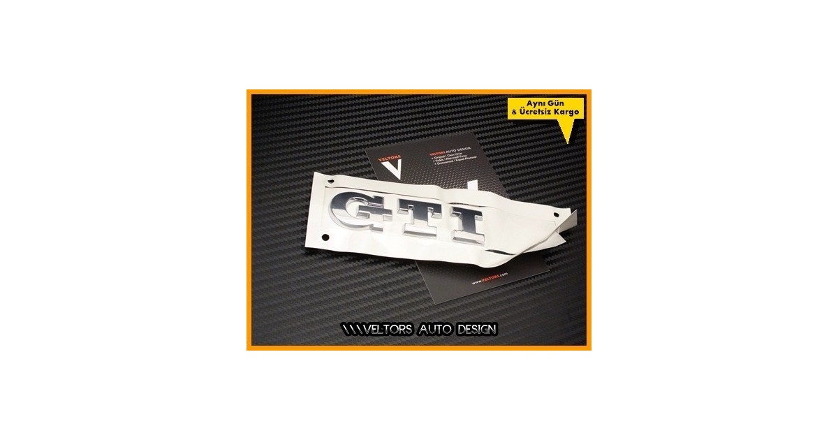 VW GTI Araç Bagaj Yazı Logo Amblem