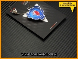 Saab Logo Amblem Özel Krom Saab Anahtarlık