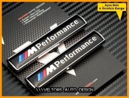BMW M Performance Yan Logo Amblem Seti