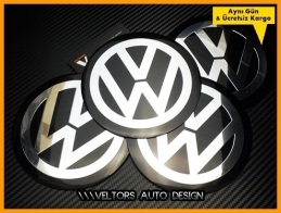 VW Jant Göbeği Göbek Kapak Logo Amblem Seti 12 cm