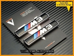 BMW 3 Serisi Body M3 Yan Logo Amblem Seti