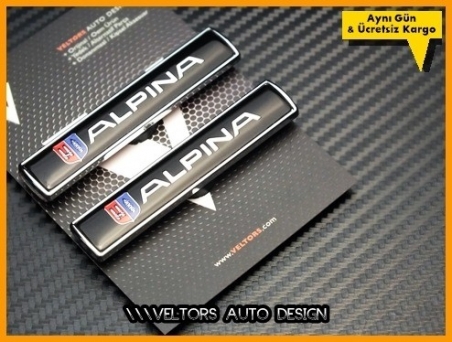 BMW Alpina Yan Logo Yazı Amblem Seti