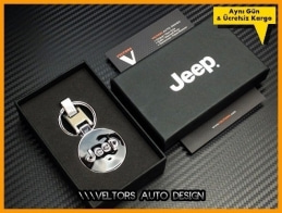 Jeep Logo Amblem Özel Krom Anahtarlık