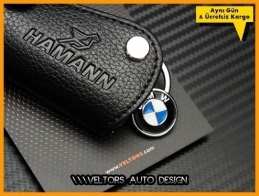 BMW Hamann Logo Amblem Deri Anahtarlık
