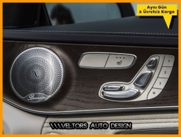 Mercedes W205 C Class Burmester Hoparlor Stereo Kapak Logo Amblem Seti