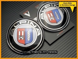 BMW Alpina Ön Kaput Arka Bagaj Logo Amblem Seti