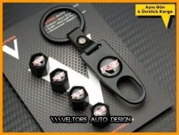 Mitsubishi RS Logo Amblem Anahtarlık Sibop Kapak Seti