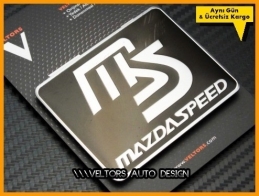 Mazda Speed Black Plaket Logo Amblem