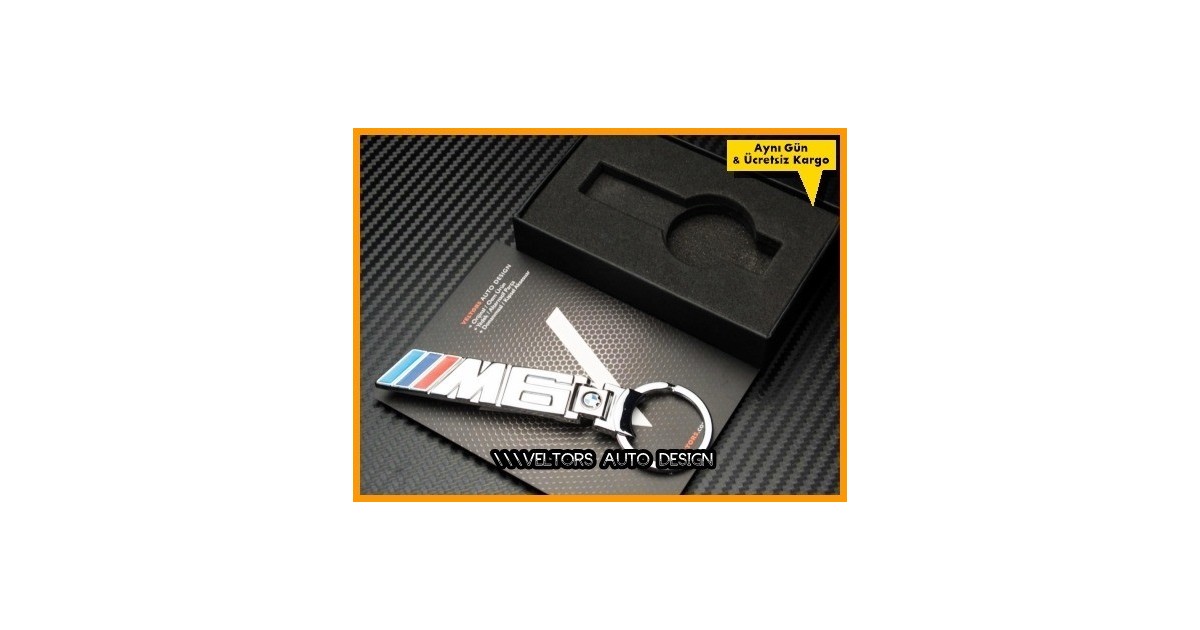 BMW 6 Serisi M Logo Amblem Özel Krom M6 Anahtarlık