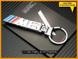 BMW 6 Serisi M Logo Amblem Özel Krom M6 Anahtarlık