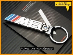 BMW 6 Serisi M Logo Amblem Özel Krom M6 Anahtarlık