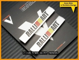 Mitsubishi Ralli Art Koltuk Döşeme Logo Amblem Seti
