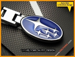 Subaru Logo Amblem Özel Krom Anahtarlık