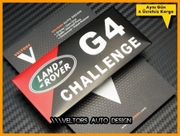 Land Rover G4 Challenge Plaket Logo Amblem