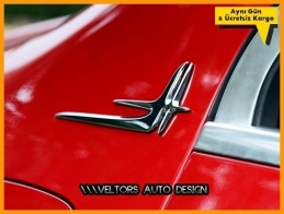 Mercedes W205 C Class Yan Logo Amblem Seti