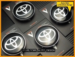 Toyota Logo Amblem Jant Göbeği Göbek Kapak Seti