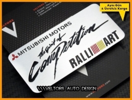 Mitsubishi Ralli Art Plaket Logo Amblem