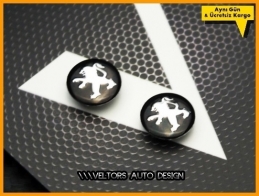 Peugeot Anahtarlık Kumanda Anahtar Logo Amblem Seti