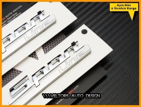BMW Sport Line Yan Logo Amblem Seti