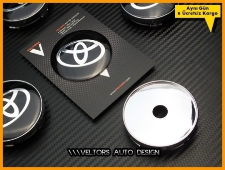 Toyota Logo Amblem Jant Göbeği Göbek Kapak Seti