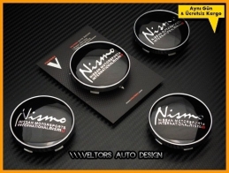 Nissan Nismo Logo Amblem Jant Göbeği Göbek Kapak Seti