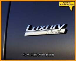 BMW Yan Luxury Line Çamurluk Logo Amblem Seti