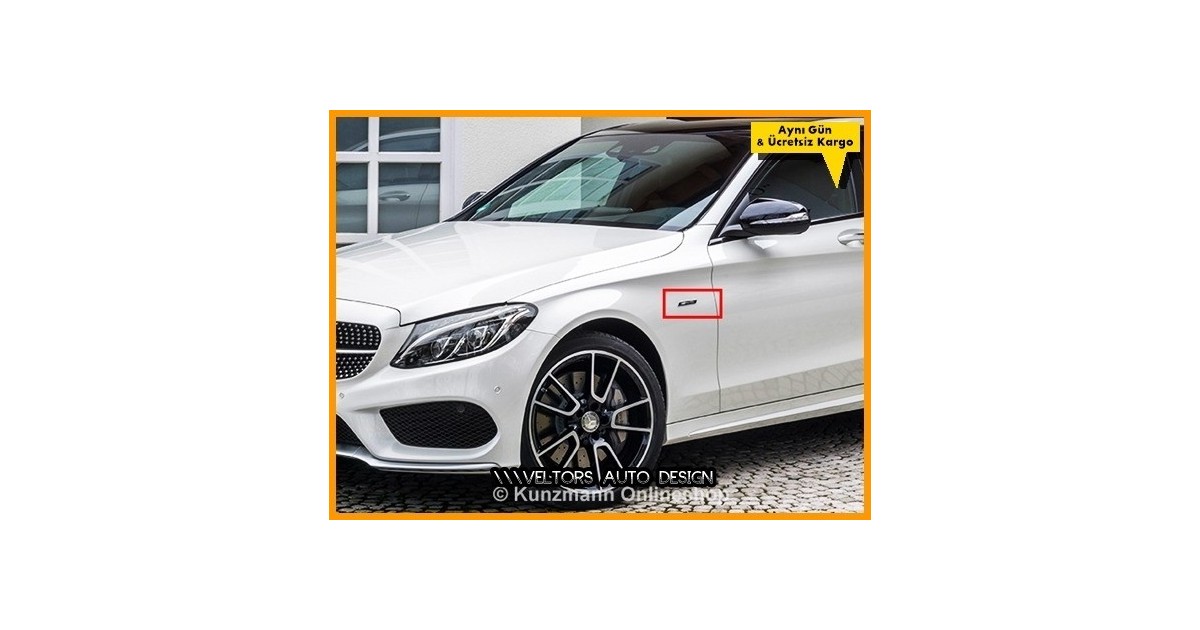 Mercedes AMG Yan Çamurluk Logo Amblem Seti