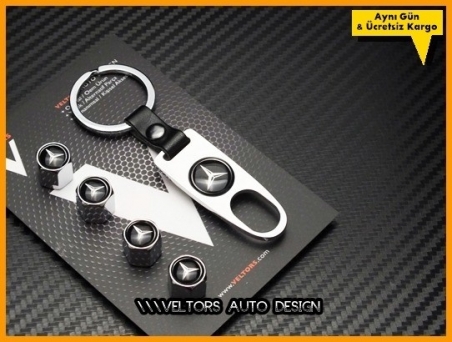 Mercedes Logo Amblem Anahtarlık Sibop Kapak Seti