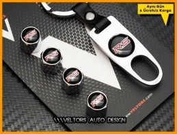 Mitsubishi Logo RS Amblem Anahtarlık Sibop Kapak Seti