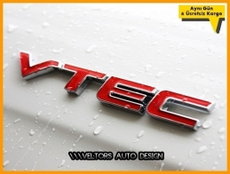 Honda V TEC Araç Yazı VTEC Logo Amblem