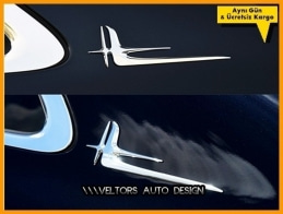 Mercedes W213 E Class Yan Logo Amblem Seti