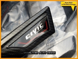 Honda Civic FC5 Logo Amblem İç Dış Karbon Araç Kapı Kol Seti