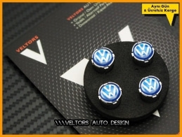 VW Blue / Mavi Logo Amblem Sibop Kapak Seti