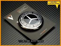 Mercedes Yeni Nesil Siyah Kaput Yıldız Logo Amblem