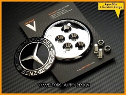 Mercedes Yeni Nesil Siyah Kaput Yıldız Logo Amblem
