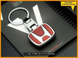 Honda Logo Amblem Özel Krom Honda Anahtarlık