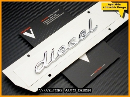 Porsche Yan Çamurluk Kapı Diesel Yazı Logo Amblem