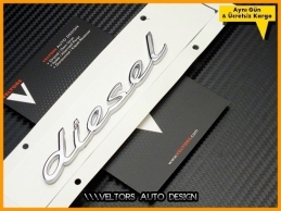 Porsche Yan Çamurluk Kapı Diesel Yazı Logo Amblem