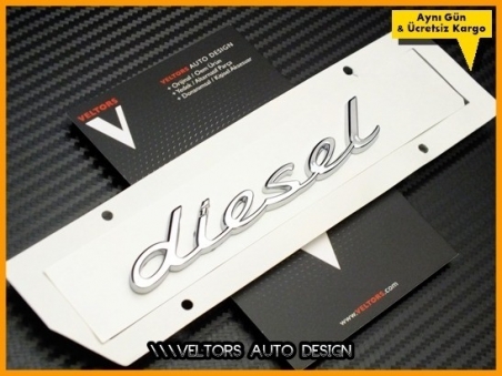 Porsche Yan Çamurluk Kapı Diesel Yazı Logo Amblem