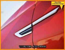 VW Tiguan Orijinal Yan Kapı Çamurluk Logo Amblem Seti