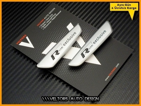 VW Passat Arteon Tiguan R line Exclusive Logo Amblem Seti